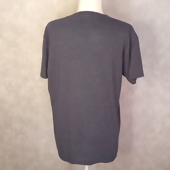 Graphic Tee, Distressed letters,say Y'all Need Jesus" Heather Blue color, size m - Picture 6 of 7